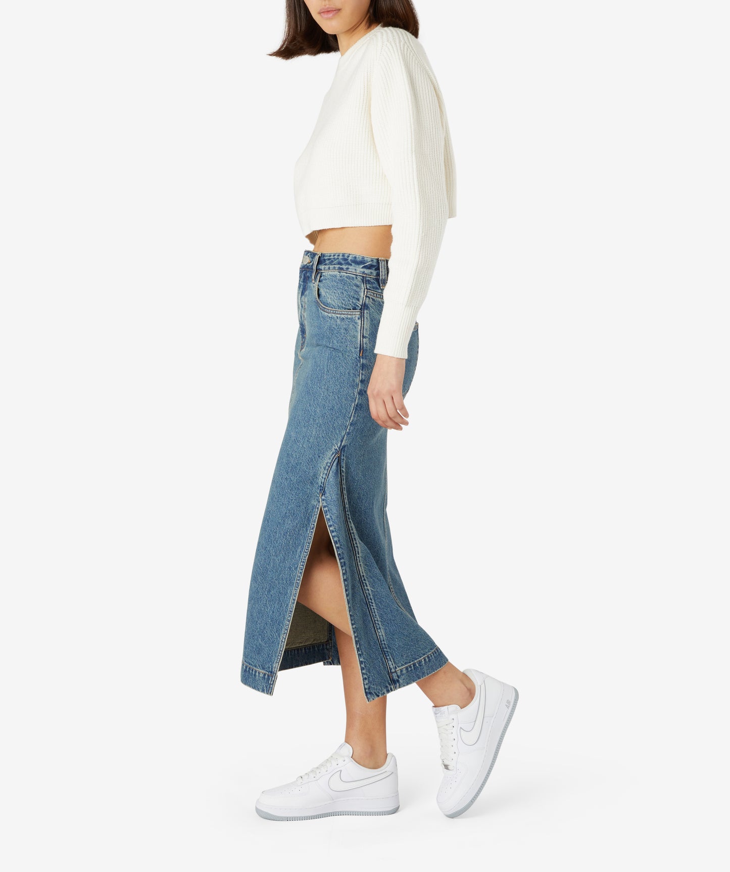 Beth Denim Midi Skirt
