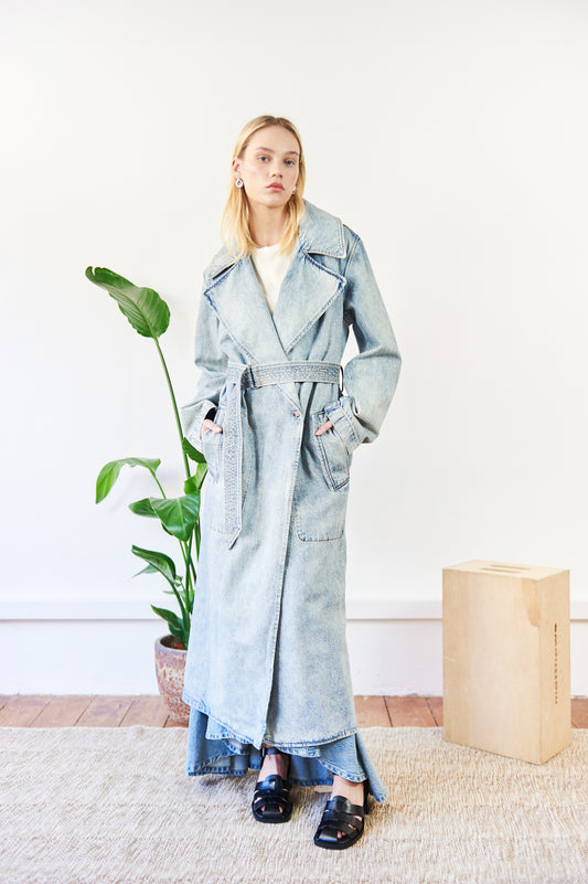 Charlie Denim Trench Coat