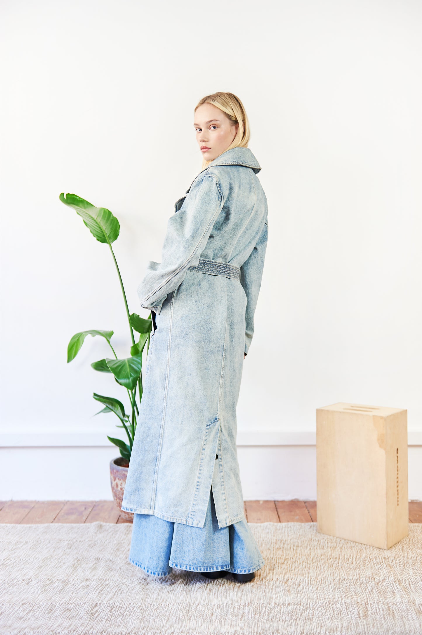 Charlie Denim Trench Coat