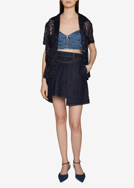 Mary Jane Indigo Mini Skirt
