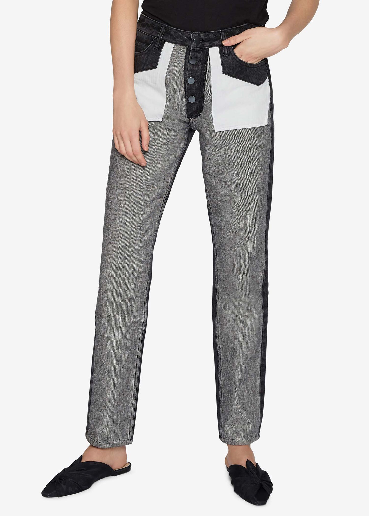 Inside Out Straight-Leg Jeans
