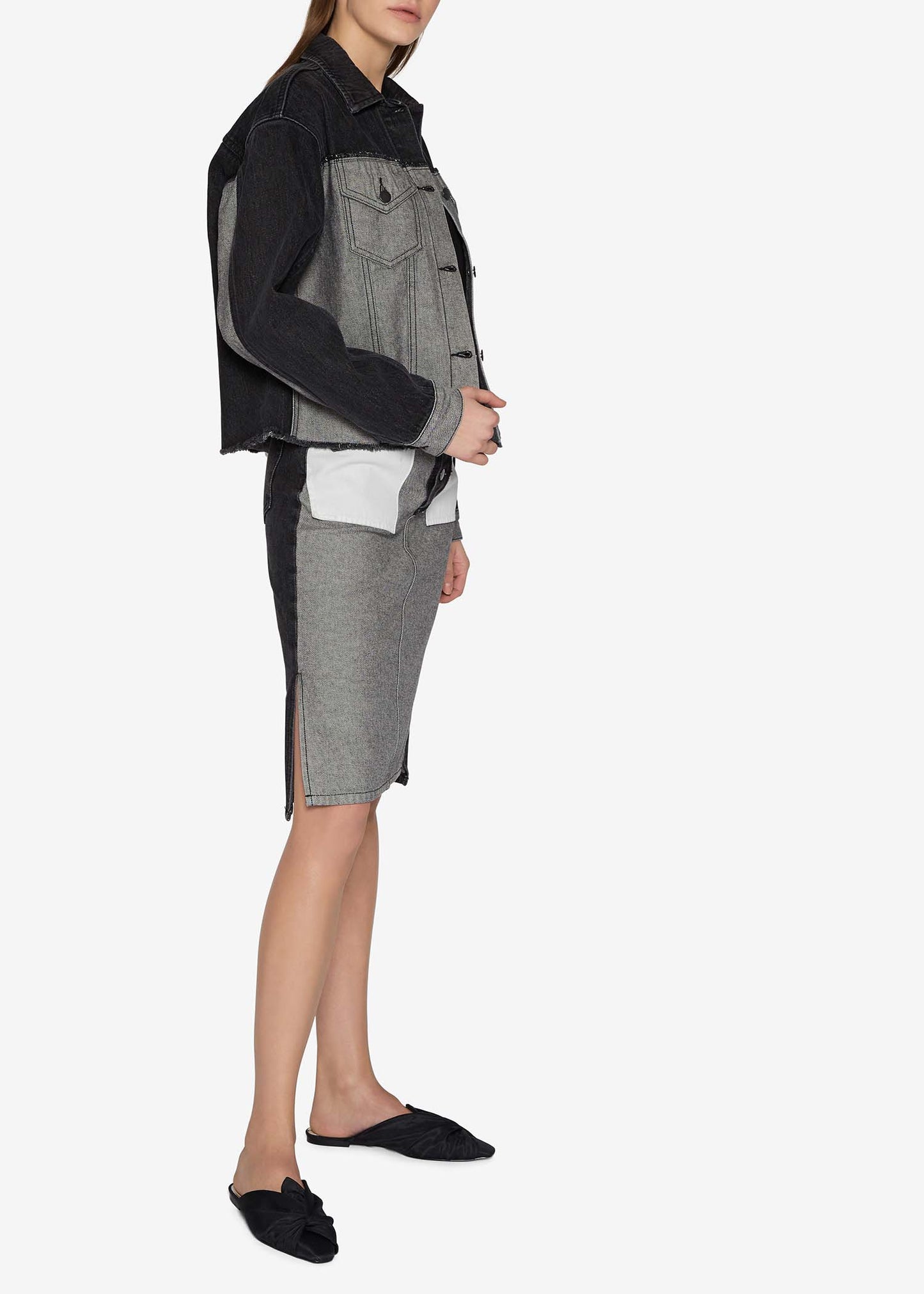 Inside Out Denim Skirt