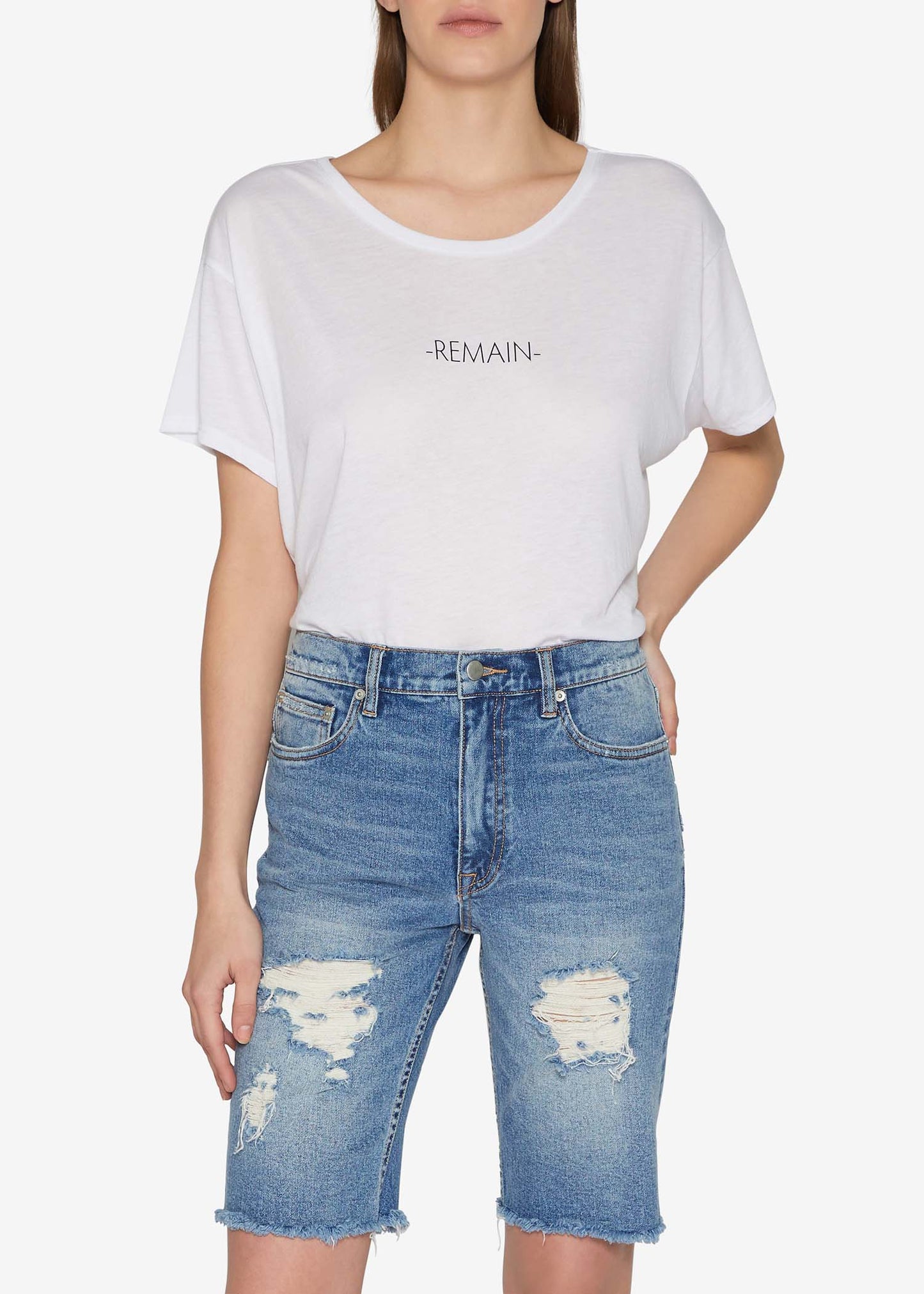 Carlin Distressed Denim Shorts
