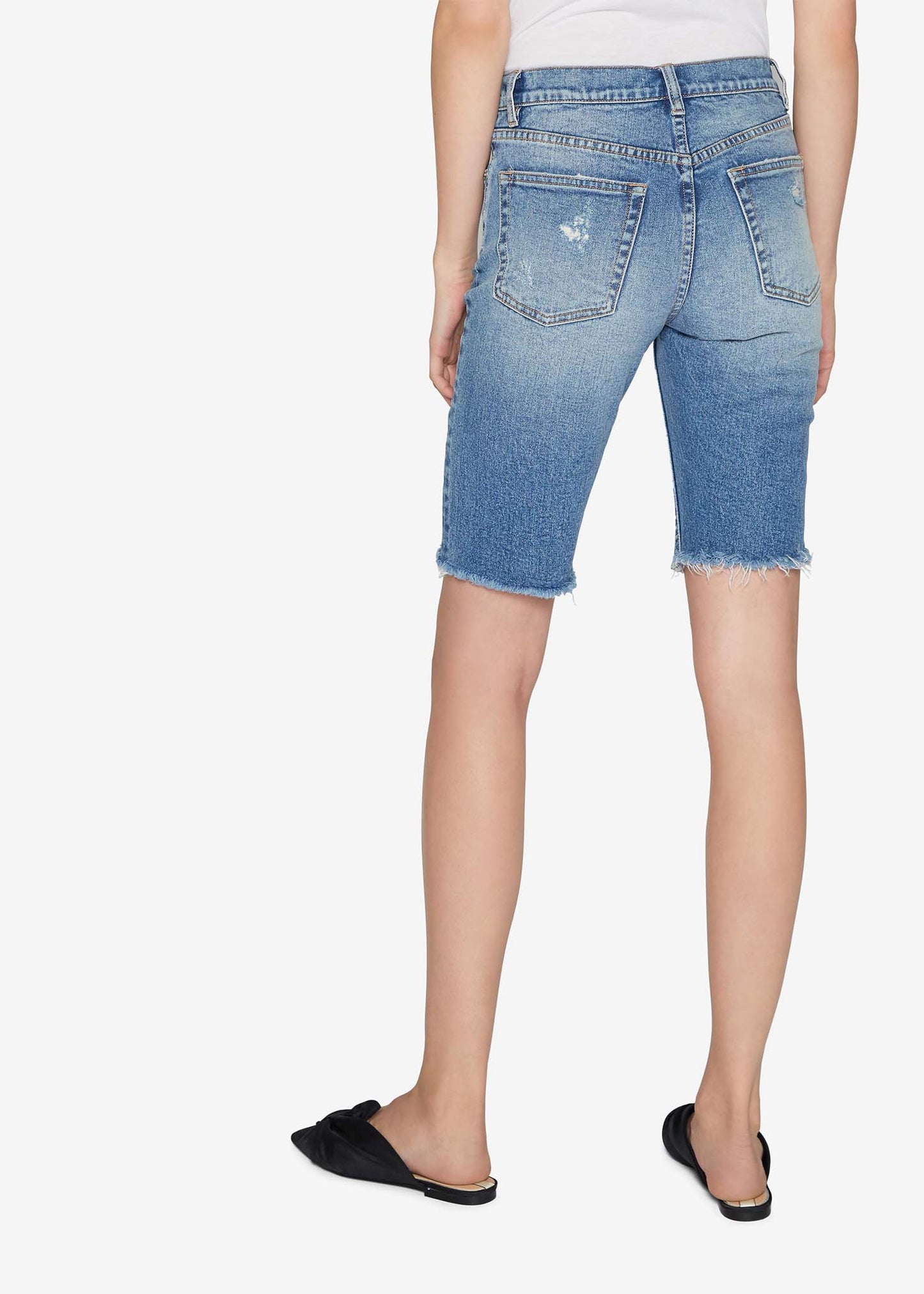 Carlin Distressed Denim Shorts