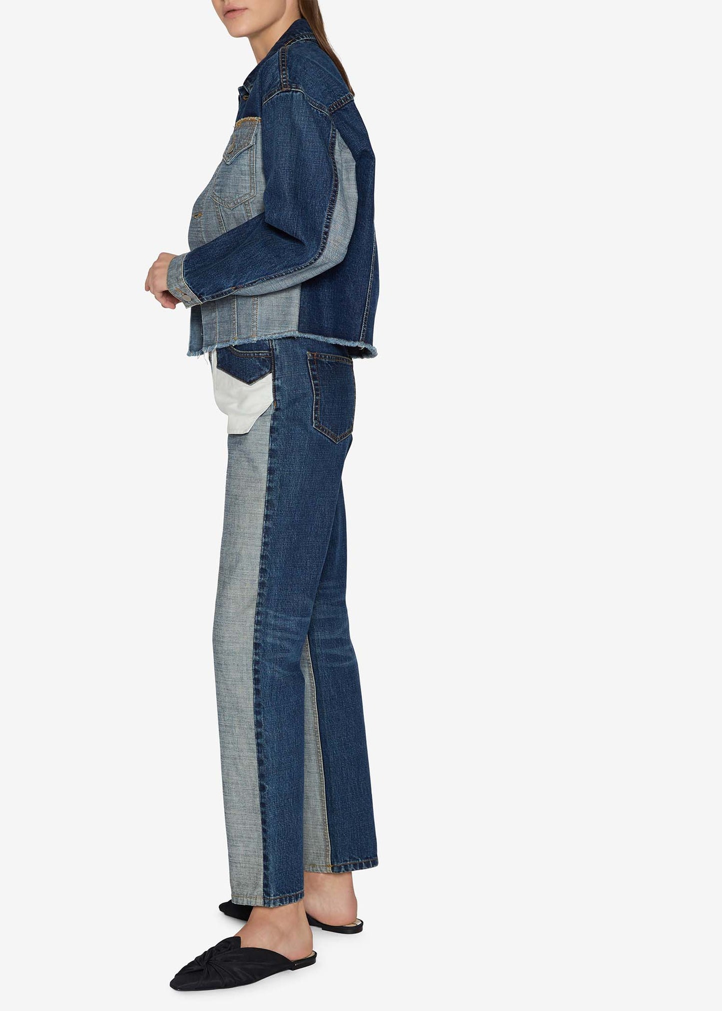 Inside Out Straight-Leg Indigo Jeans