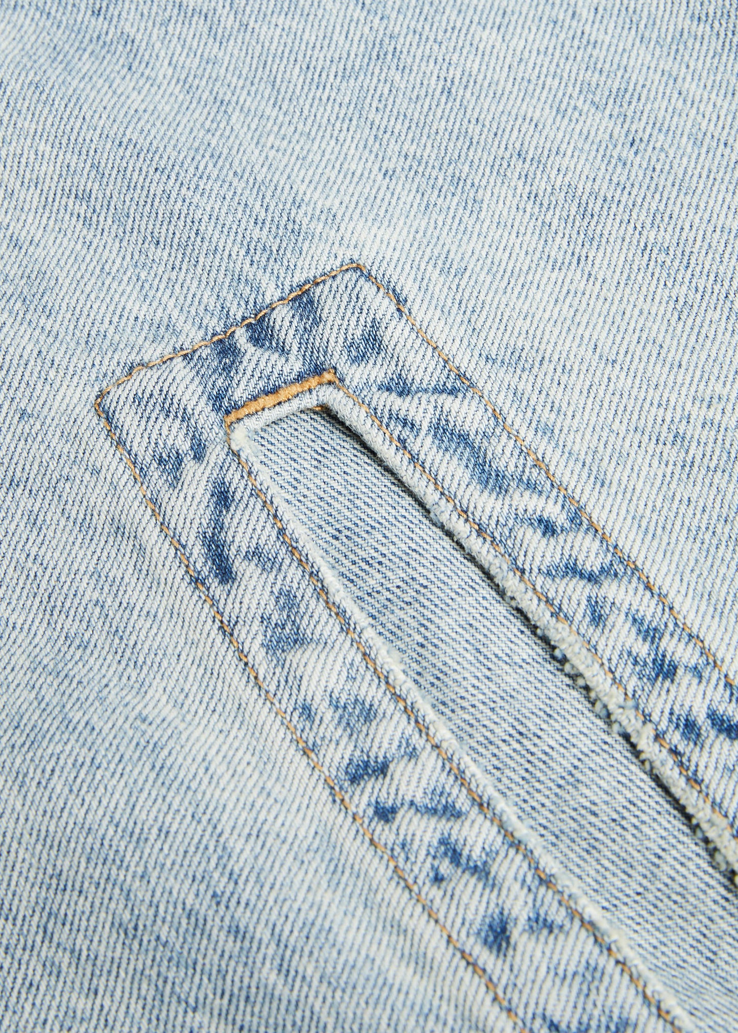 Folding Oversized Light Indigo Denim Vest Jacket