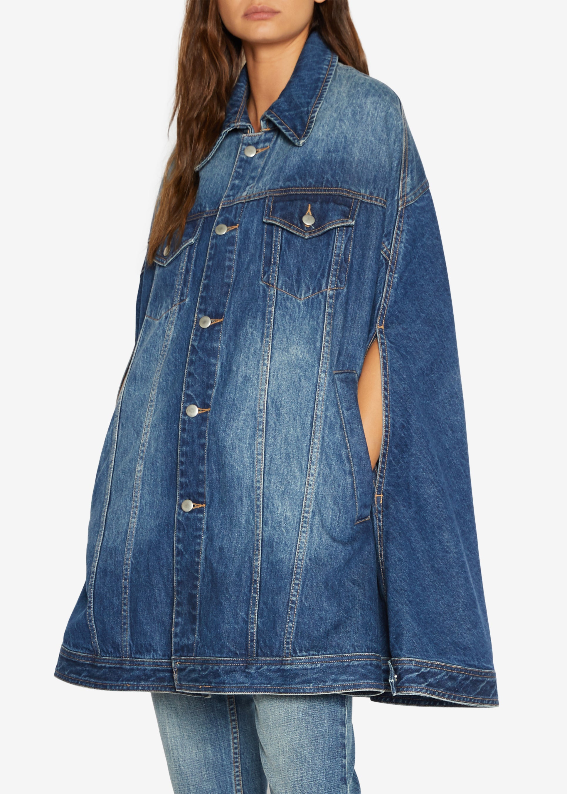 Blue jean shop cape jacket