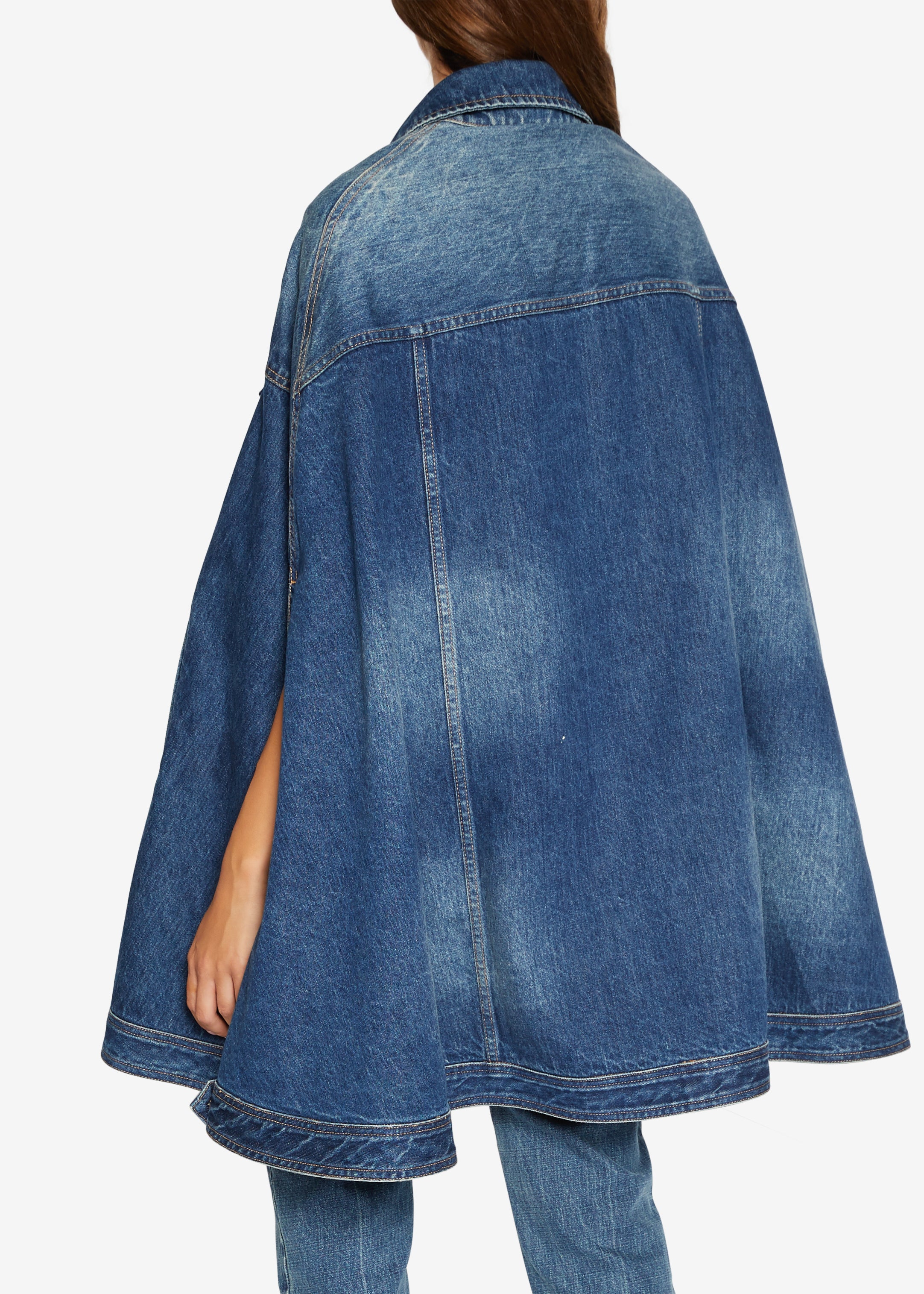 Poncho shop jean jacket